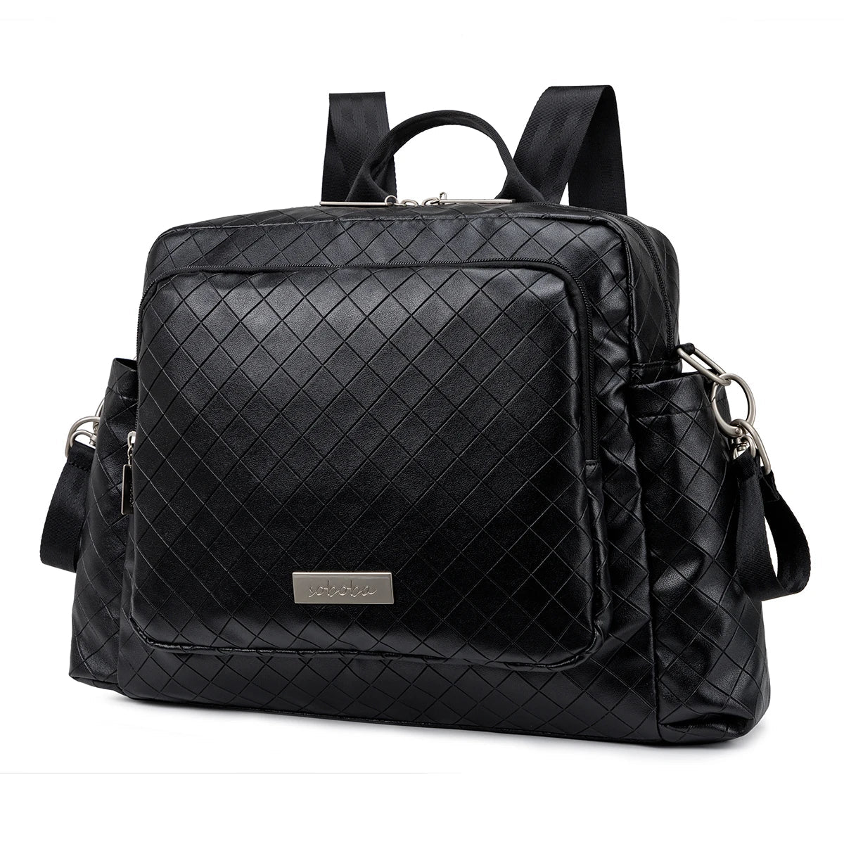 Soboba 2023 New Diaper Bags for Mother Waterproof Large Capacity Solid Polyester Diaper Backpacks Travel Bag for Newborn Baby Purest Peak